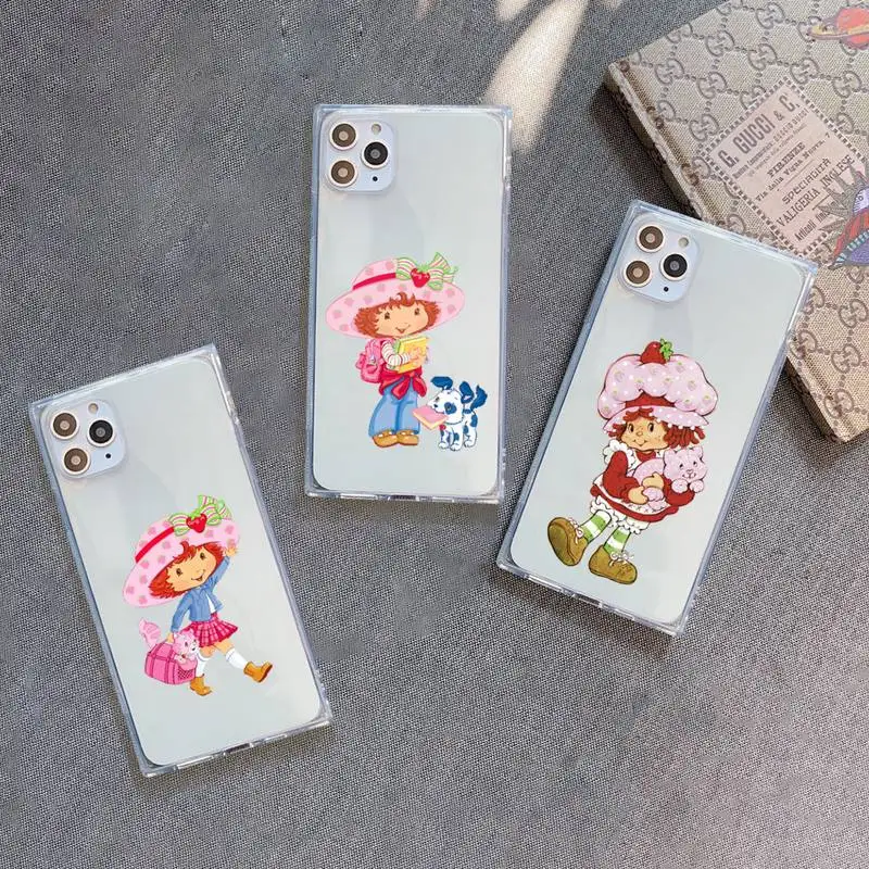 

Strawberry Shortcake and Dora Phone Case Transparent for iPhone 7 8 11 12 se 2020 mini pro X XS XR MAX Plus