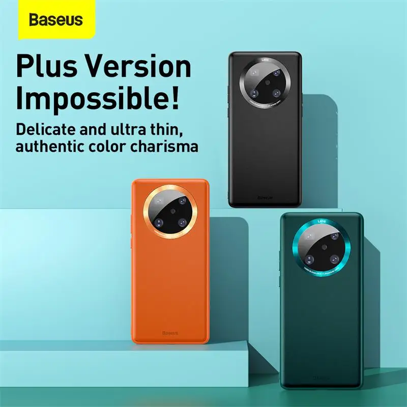 

Baseus Alloy Leather Protective silicone case cover Liquid Silicone Case For Mate 40 Mate40 Pro Mate40 Pro+