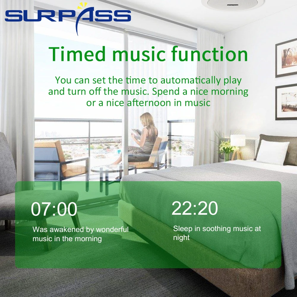 Сенсорный экран настенный усилитель Bluetooth FM 4*20 Вт HiFi стерео звук сабвуфер аудио PA