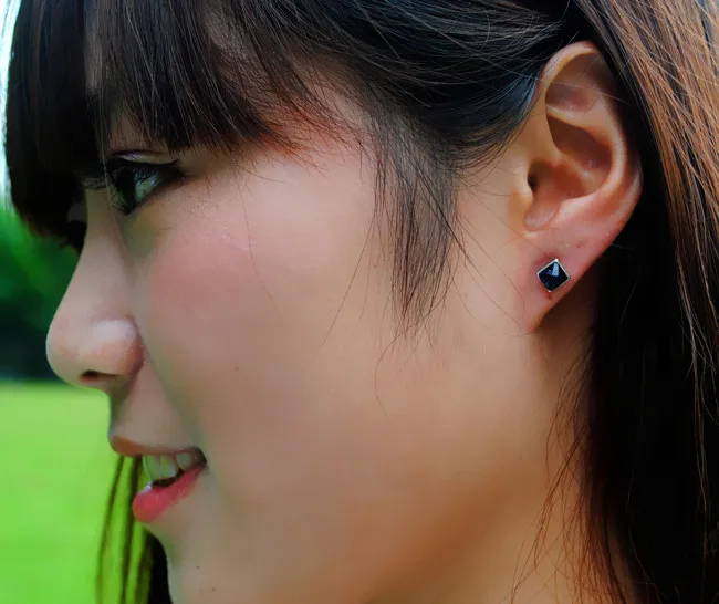 Женские квадратные серьги из стерлингового серебра 925 пробы новый дизайн милый