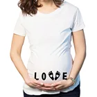 Футболка с надписью Love для беременных женщин Одежда для беременных футболки для беременных забавные летние футболки для беременных женщин топы для беременных