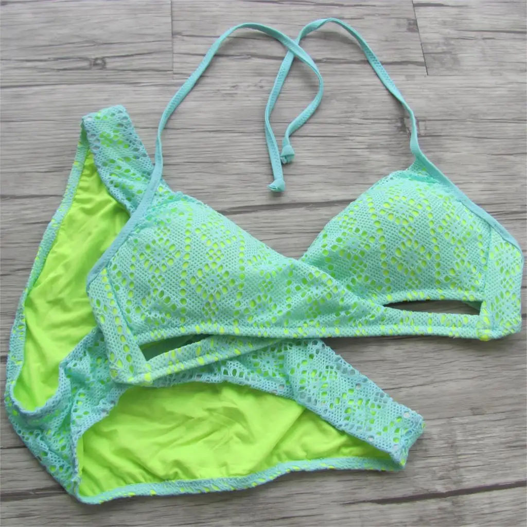 Белый сетчатый комплект бикини дизайнерские купальники Victoria's Secret женский