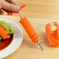 hotel kitchen creative tool cucumber carrot vegetable processor stainless steel spiral twist knife for fruits and vegetables