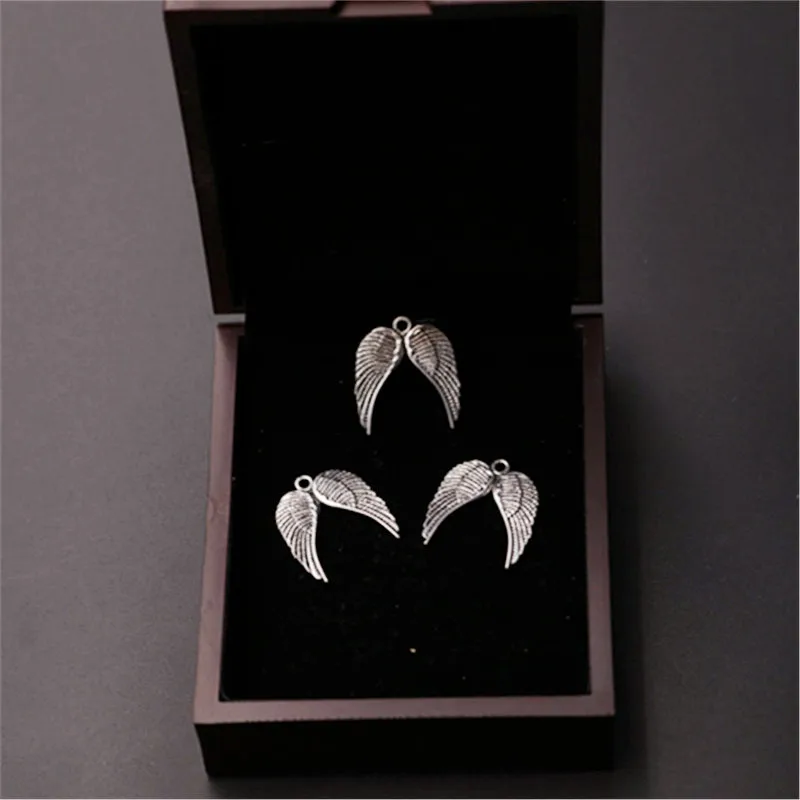 20 шт. посеребренные Крылья Ангела Гламурные подвески из сплава для сережек