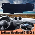 Анти-скольжения анти-уф коврик приборной панели крышки панель Dashmat защиты ковровых покрытий для Nissan Micra марта K13 2011-2016 аксессуары