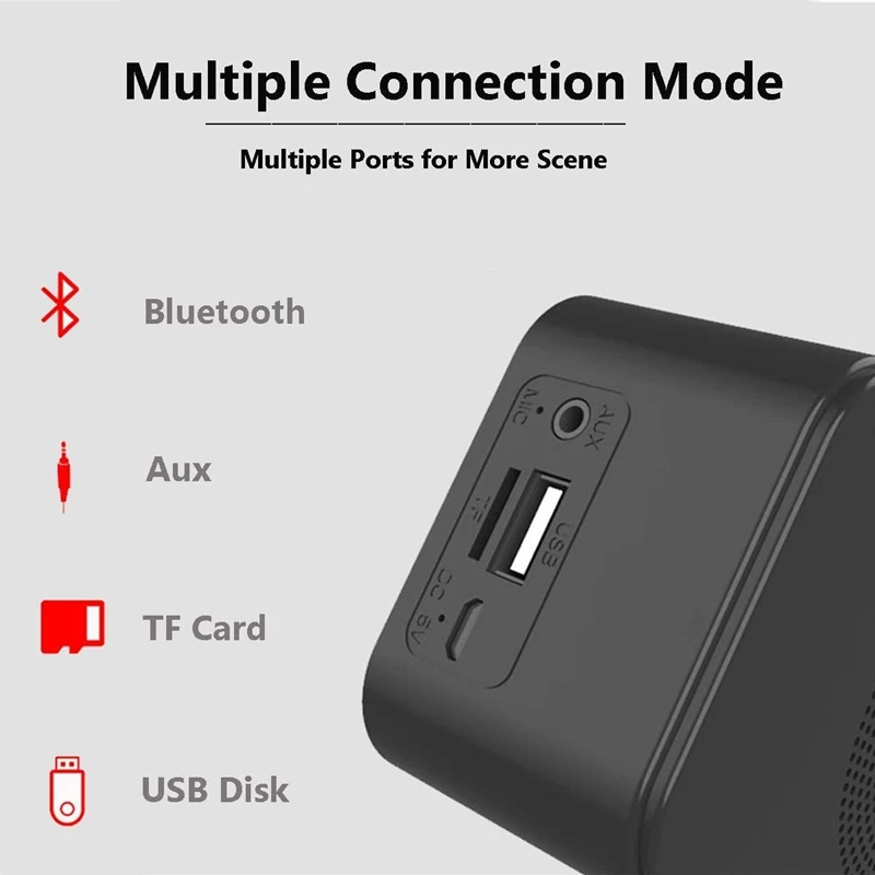 

Bluetooth 5.0 Alarm Clock Speaker with Digital LED LCD FM for Home