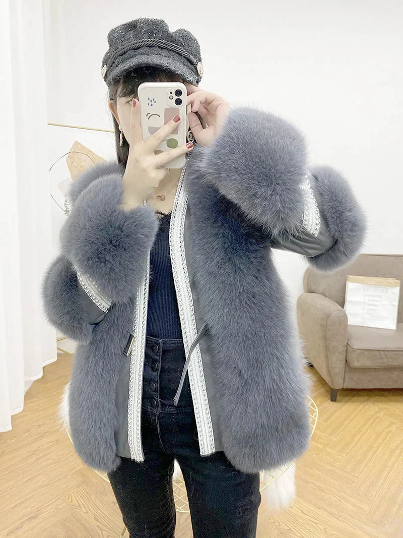 Real fox fur coat female fur all-in-one fur coat small fragrant wind young style 2021 winter new style