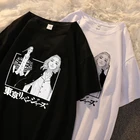 Новинка, футболка с японским аниме Токийский призрак, Мужская футболка, кавайная футболка в стиле Харадзюку, футболка в стиле аниме, летние топы унисекс, Мужская футболка