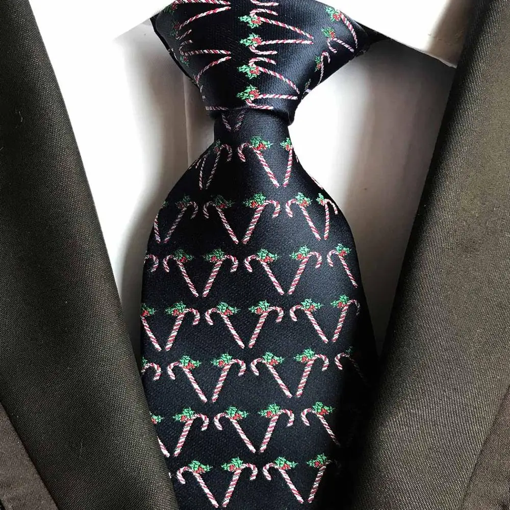 Женские модные галстуки полосатые рождественские для мужчин красные зеленые