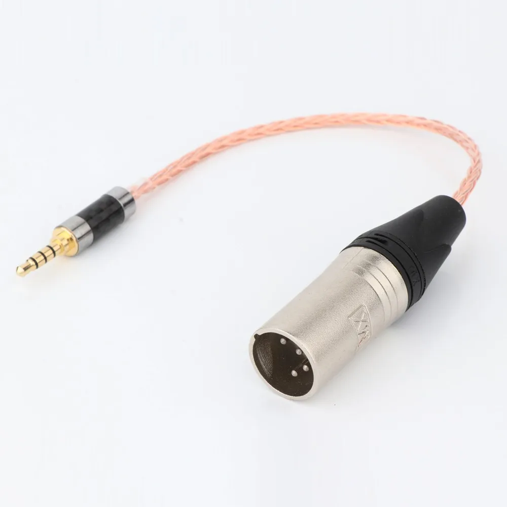 

1 шт. 3,5 мм TRRS сбалансированный штекер к 4-Pin XLR сбалансированный женский 7N OCC медный посеребренный кабель адаптера