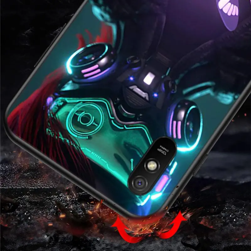 

Cool Biochemical Gas Mask For Xiaomi Redmi 9 9C 9A 9I 9T 10X 8A 8 7A 7 6A 6 5 S2 Y3 Y2 K30 Ultra K20 Pro Black Phone Case