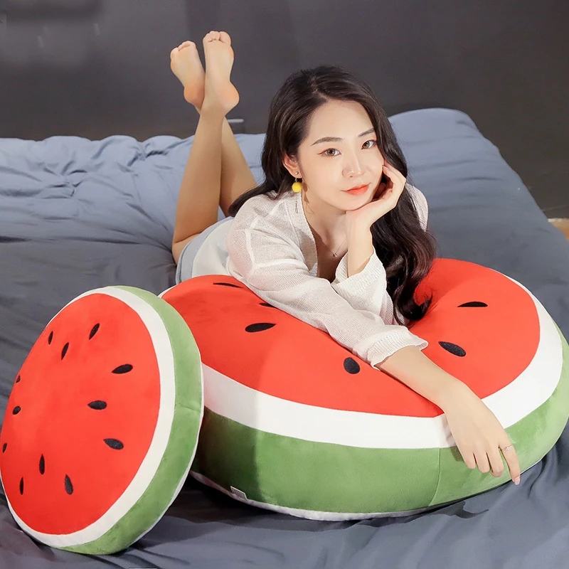 

Watermelon Fruit Plush Pillow To Help Sleep Pillow Home Decoration Creative Gift Boys and Girls