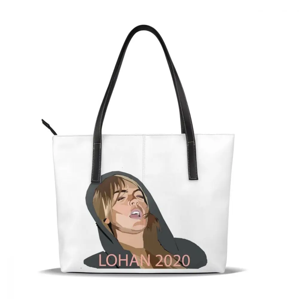 

Lindsay Lohan Handbag Lindsay Lohan Top-handle Bags Oversized Teen Leather Tote Bag Woman Print Women Handbags