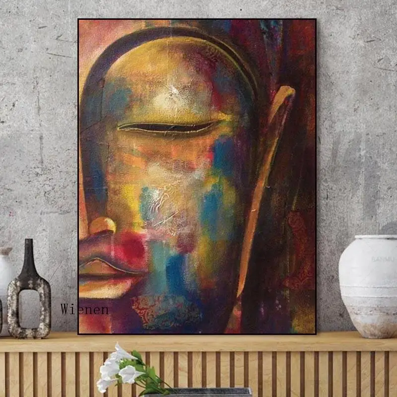 

Buddha Poster Canvas Oil Painting Print Wall Art Pictures Modern Home Wall Decoration Photo for Living Room Office No Frame