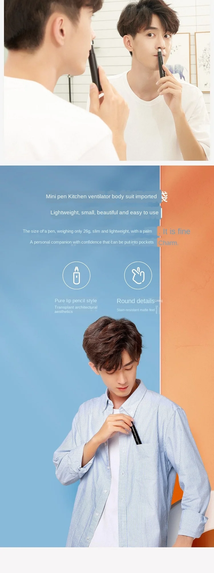 

Electric Mini Nose trimmers Portable Ear Nose Hair Shaver hair Clipper Waterproof removal Cleaner Comfortable