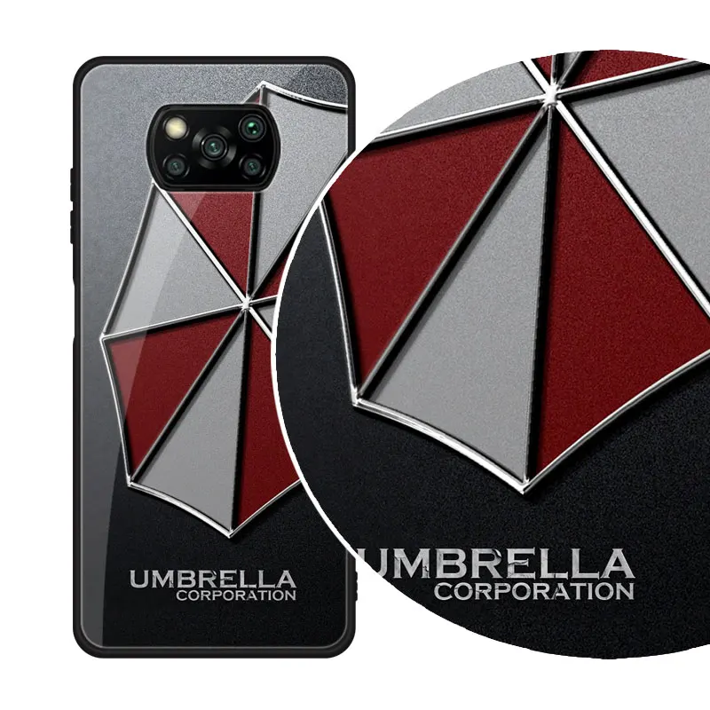 camera protection umbrella corporation biohazard phone cases for xiaomi poco f3 m3 x3 nfc f2 pro back covers men anti fall black free global shipping