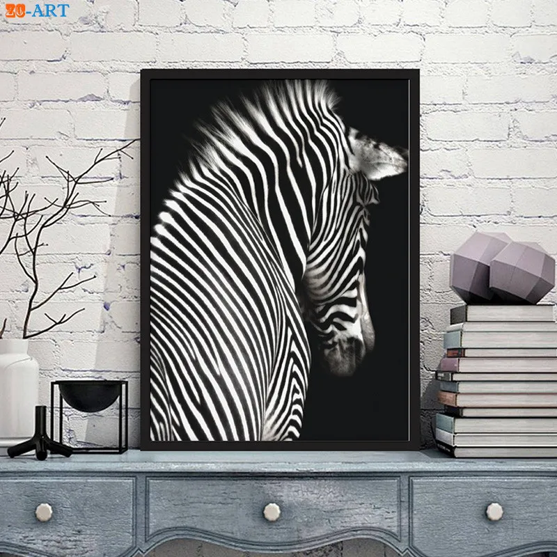 Современная живопись на холсте Черно белый плакат папоротник растительные