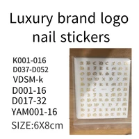 16 sheets vdsm d series colorful logo nail stickers designs gummed art stickers decals makep art decorations