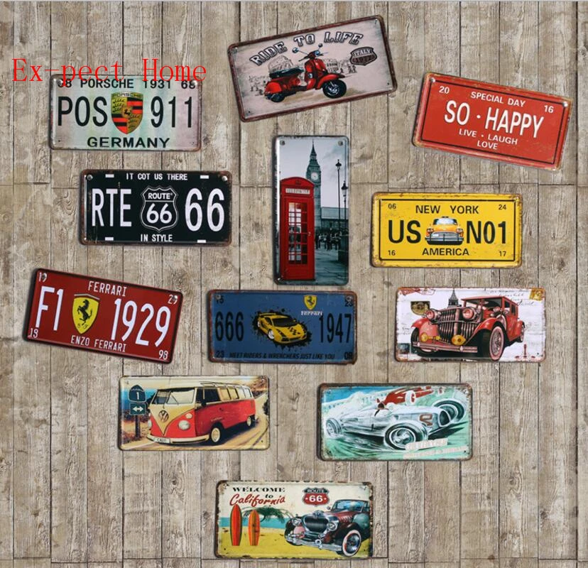 Cartel de Metal Vintage de 15x30cm para decoraci&oacute;n de pared, cartel de hojalata de 30 tipos, placa de decoraci&oacute;n art&iacute;stica para casa, Club, Bar y cafeter&iacute;a, 100 unids/lote-4