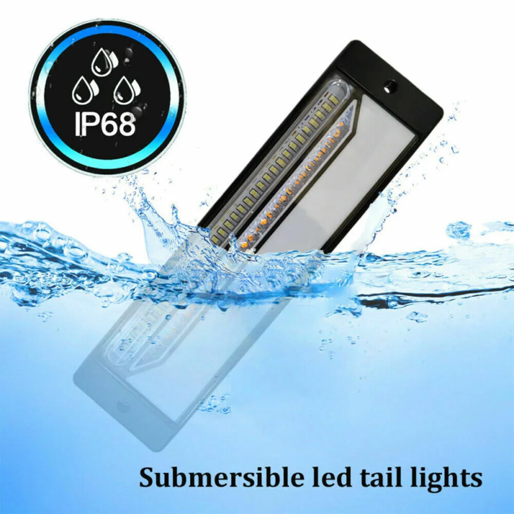 

Parking light LED Parking Taillight 2pcs Lamp Beads 12Inch RV Trailer Rear Turn