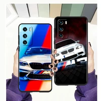 Blue Red B-BMW Car Phone Case for Huawei P20 P30 P40 Lite P20 P30 P50 Pro Smart 2021 Y7A Y6P Y9S 2019 Soft Cover
