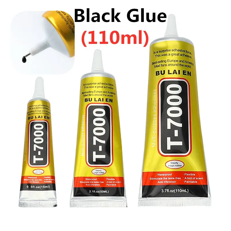T7000 110ml Glues Multipurpose Adhesives Super Glues Black Liquid Epoxy Glues For DIY Crafts Glass Phone Case Metal Fabric