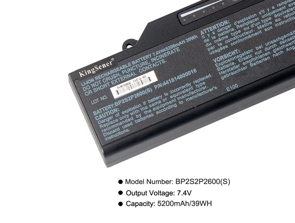 KingSener New BP2S2P2600(S) Аккумулятор для ноутбука Getac E100 P/N:441814800016 BP2S2P2050(S)(P)|Аккумуляторы