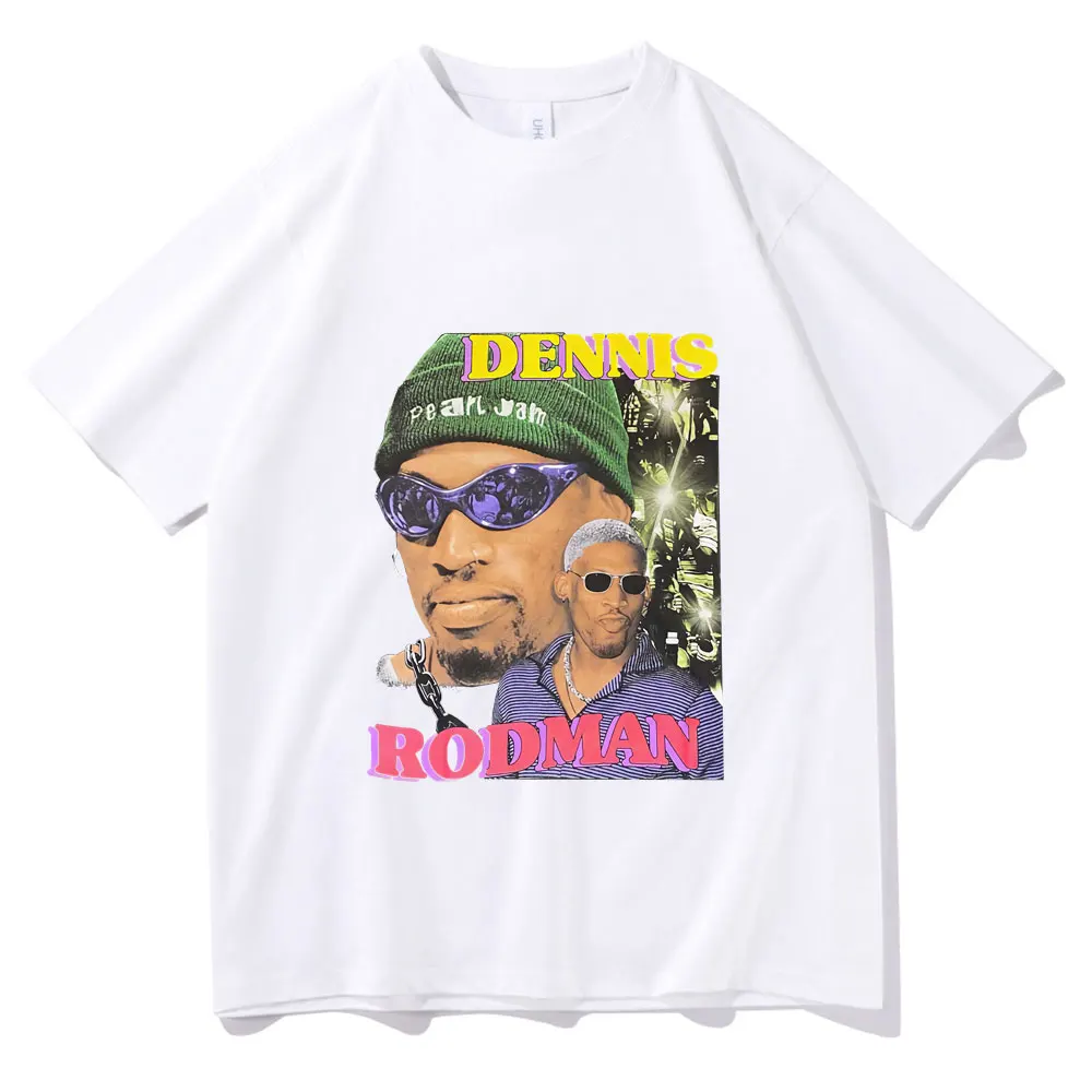 

2022 Dennis Rodman Print T-Shirt Men Cotton Streetwear Basketball Clothes Summer Mob Travis Scots Astroworld Hip-Hop Clothing