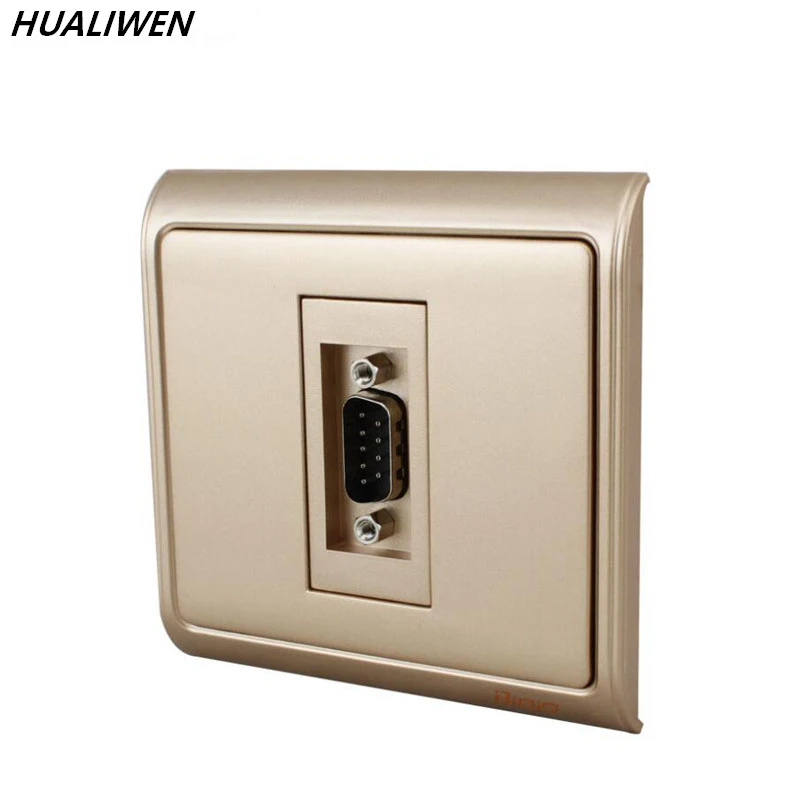 JSJ N86-901 + 616 мм Серийный общественный Разъем Панель розетка R232 настенная вилка цвета шампанского