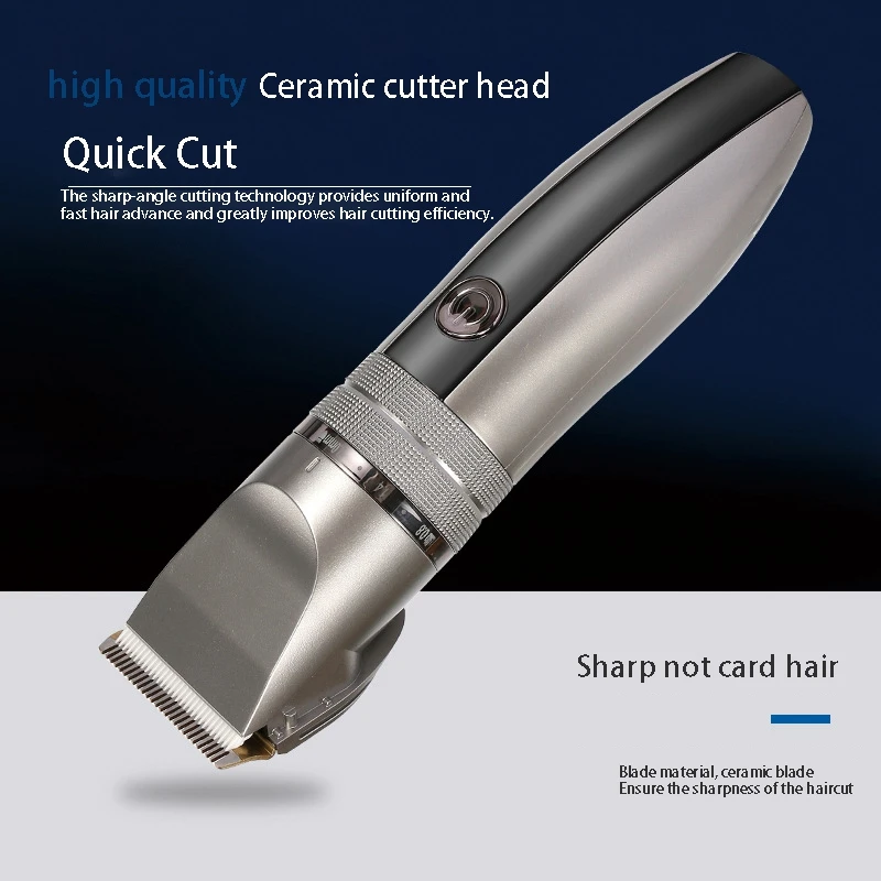 

Hair Clipper Rechargeable Beard Trimmer Men Electric Hair Cutting Titanium Ceramic Blade Low Noise Barber Machine
