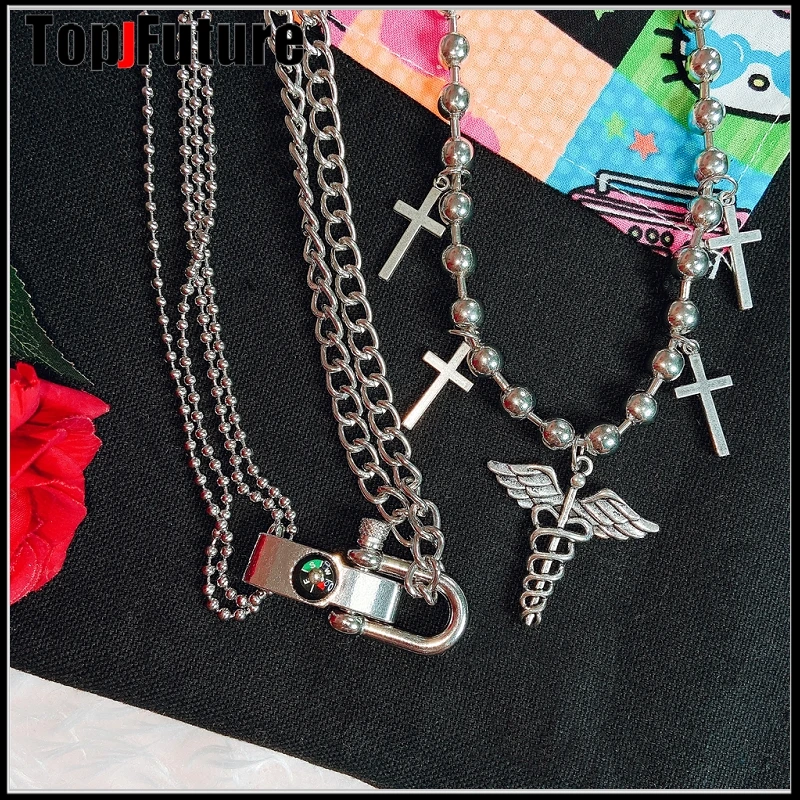 Япония и Южная Корея ins меньшинств дизайн модные крылья крест земли Прохладный