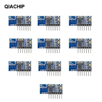 qiachip 10pcs 433mhz wireless remote control switch 4ch rf relay 1527 learning code receiver module for led light lamp diy kit