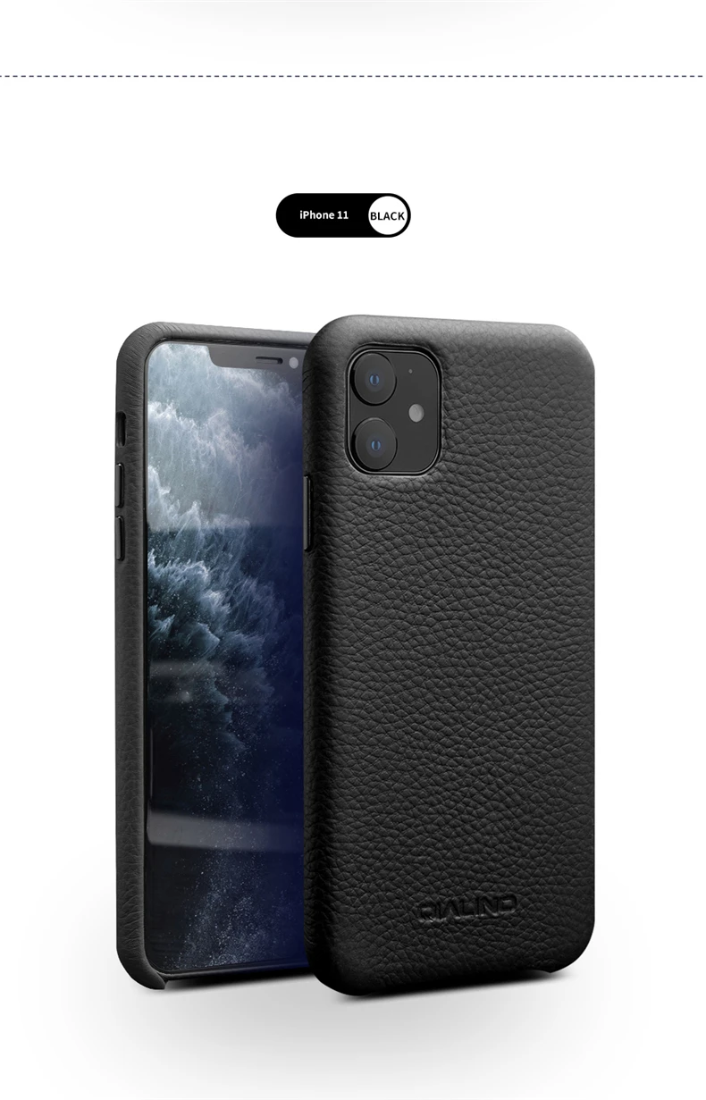 QIALINO Роскошный чехол для телефона из натуральной кожи для Apple iPhone11 Pro Max 6,5 дюймов стильный ультра легкий Чехол для iPhone 11/11Pro