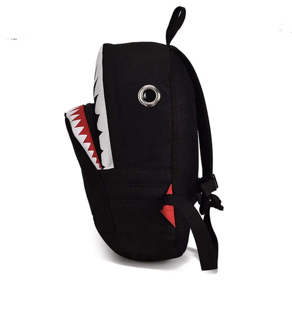 Рюкзак с объемным мультяшным рисунком акулы детский холщовый рюкзак для малышей