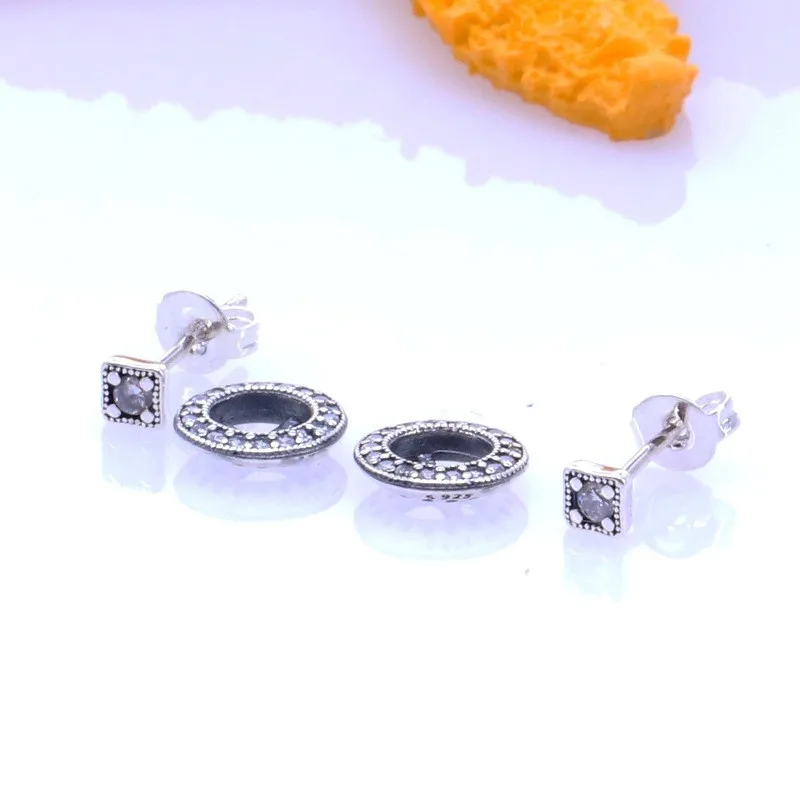 

Original 925 Sterling Silver Pan Earring Fashionable Silver Round Detachable Pan Earrings For Women Wedding Gift Fashion Jewelry