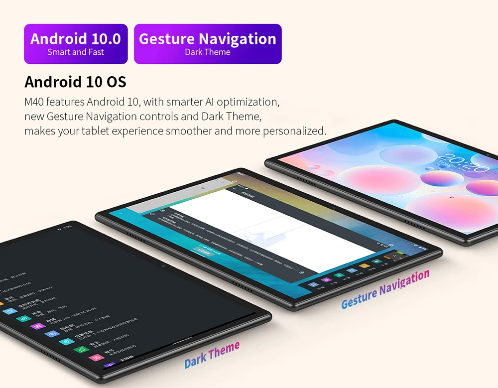 Teclast M40 планшет на Android 10 восемь ядер экран 1920 дюйма 6 ГБ + 1200 |