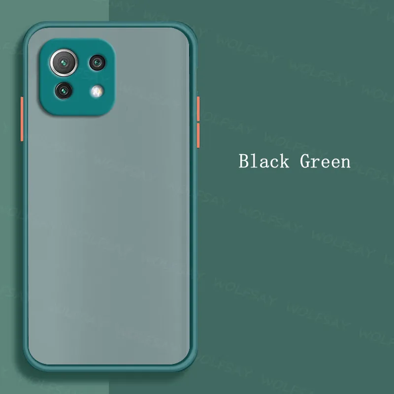 For Xiaomi Mi 11 Lite Case for Xiaomi Mi 11 Lite Cover Silicone Matte Translucent Shockproof Bumper Case For Mi 11 Lite Fundas