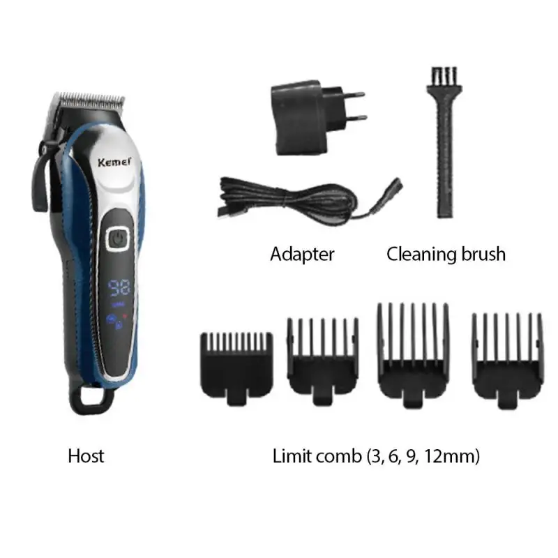 

Электрическая машинка для стрижки волос, с низким уровнем шума, лезвие из углеродистой стали, легко чистится, с зарядкой по USB, триммер для во...