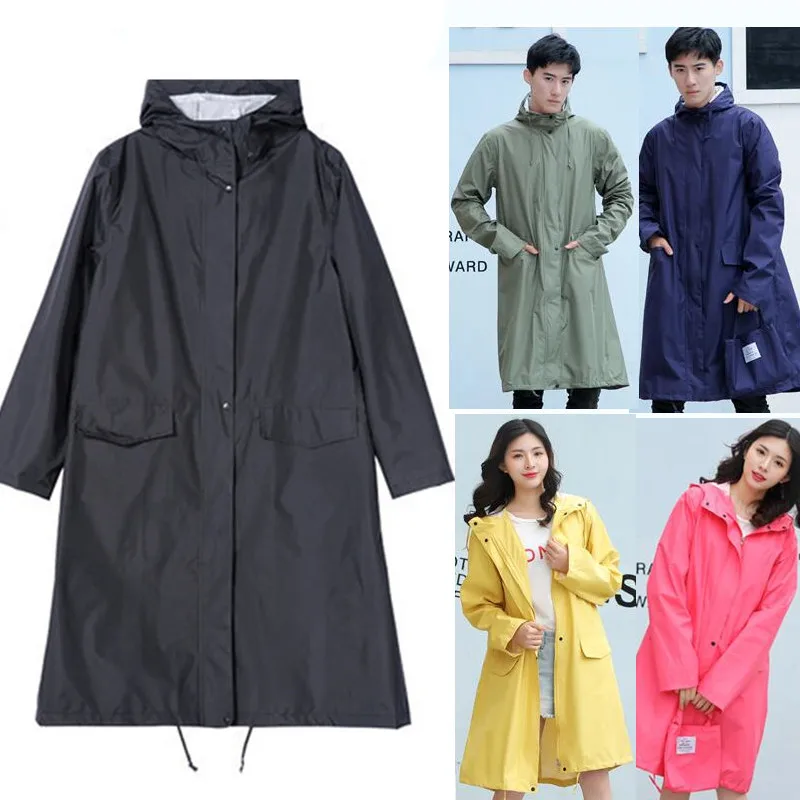 

Rainwear Raincoat Women Men Ladies Raingear Breathable Portable Water-Repellent Rain Poncho Coat Jacket