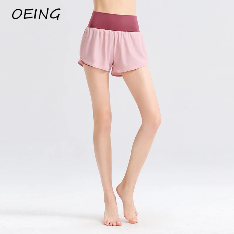 

Велосипедные шорты для фитнеса, одежда для йоги, тренажерного зала, Свободные Лоскутные Брюки из спандекса с высокой талией