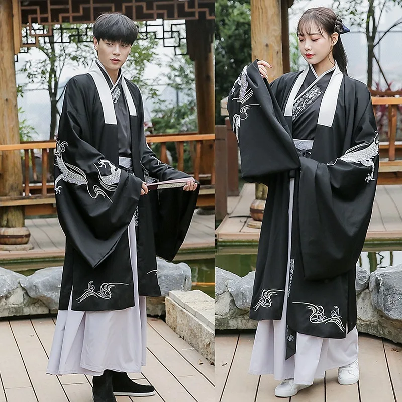 

men's mandarin sleeve unlined upper garment of hanfu huai male female costume great-coat coat/led waist Ru skirt outfit