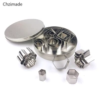 lychee life 24pcslot stainless steel geometry round square polymer clay cutter designer diy ceramic pottery clay tools craft
