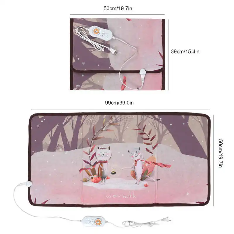 

Electric Foot Warmer w/ 8 Gear Temperature Control Constant Warm Foot Device 360 Degree Vertical Folding Feet Heater for Winter