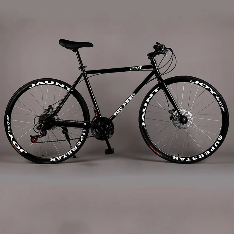 

Bicycle Fixed Gear Road Bike Speed Double Disc Brakes For Men and Women Students 26 Inch Adult Mountain