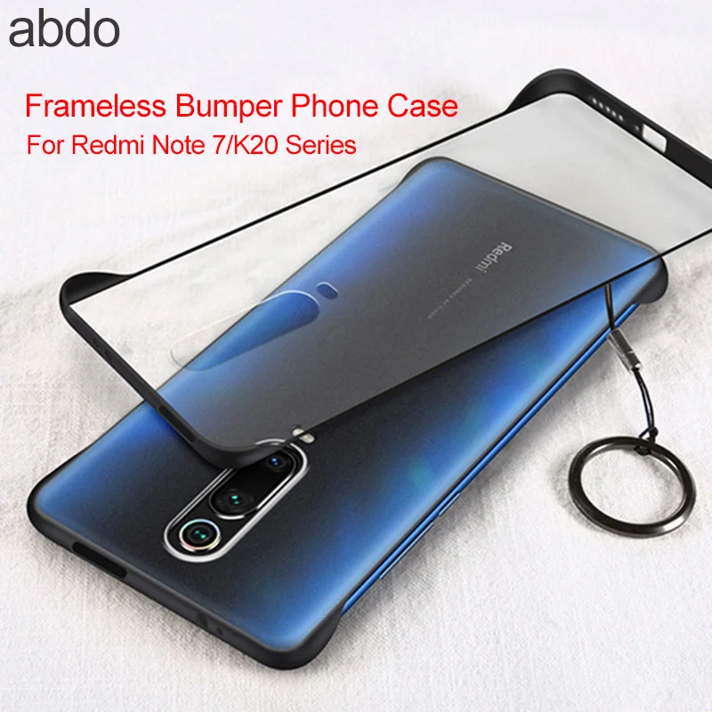 Чехол бампер без рамок для Xiaomi Redmi Note 7 8 K20 Pro K30 Ультратонкий Прозрачный чехол