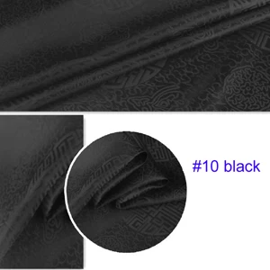 10 black 100 см* 114 см Китайская традиционная жаккардовая парча шелковая хлопковая ткань Шармез - Цвет: 10 black