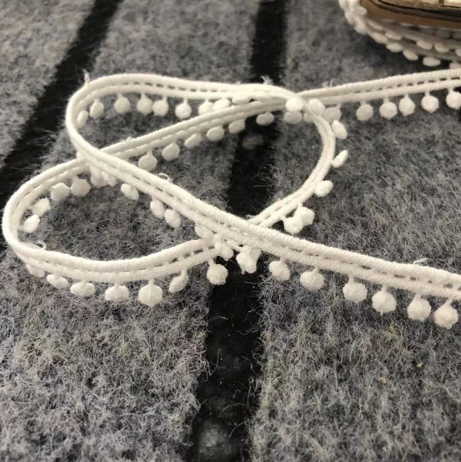 10 ярдов белый Хлопковый кружевной отделкой лентой ручной работы из хлопка