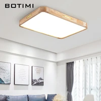 modern solid wood 95cm 220v led ceiling lights for foyer rectangle luminaire with remote 50cm 40cm wooden 30 round bedroom lamp
