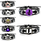 Кожаный плетеный браслет Fortnites для мужчин и женщин, Классический Рождественский браслет в стиле ретро, подарок на день рождения