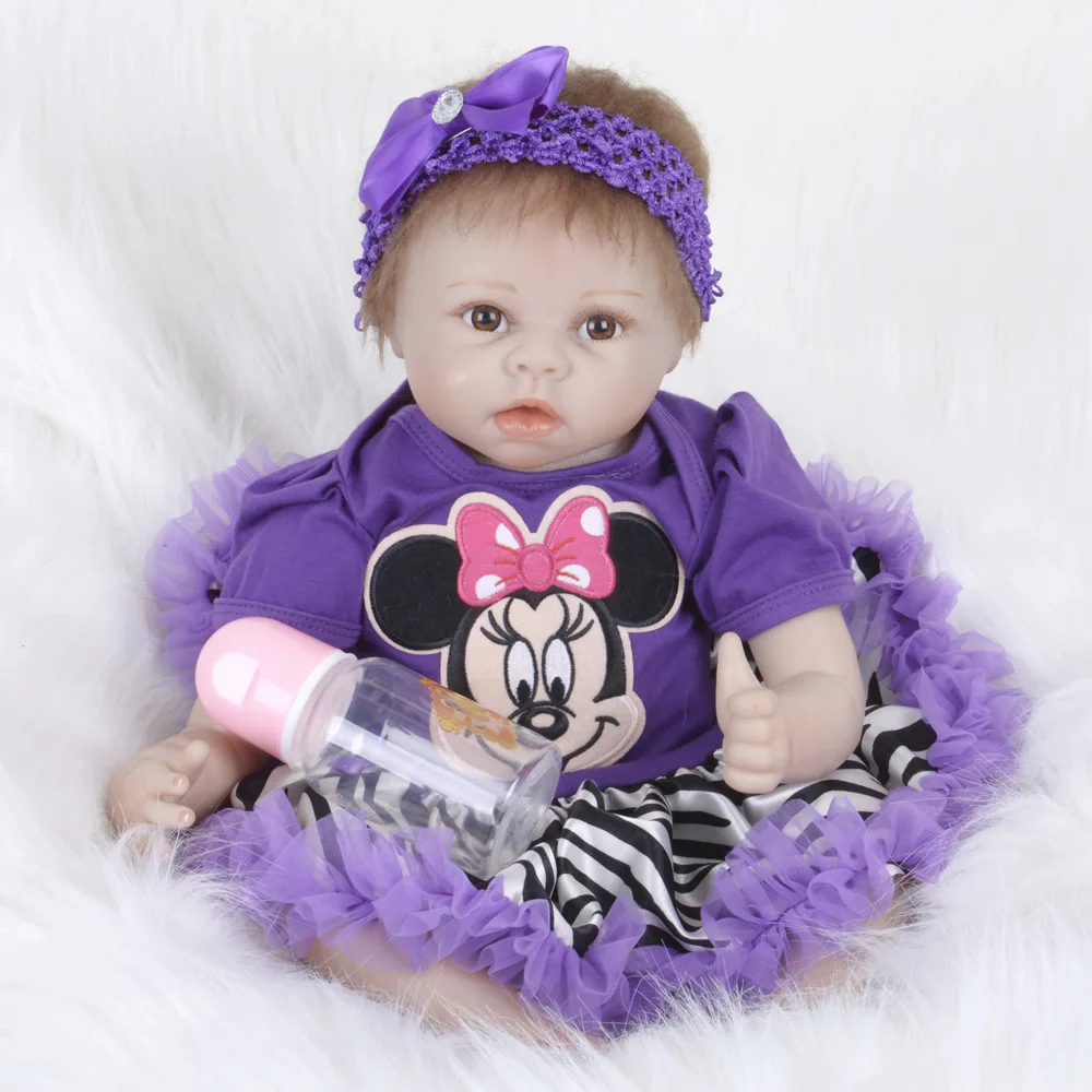 22 дюйма детская живая кукла Детские куклы детские игрушки Reborn Baby Doll наряд для